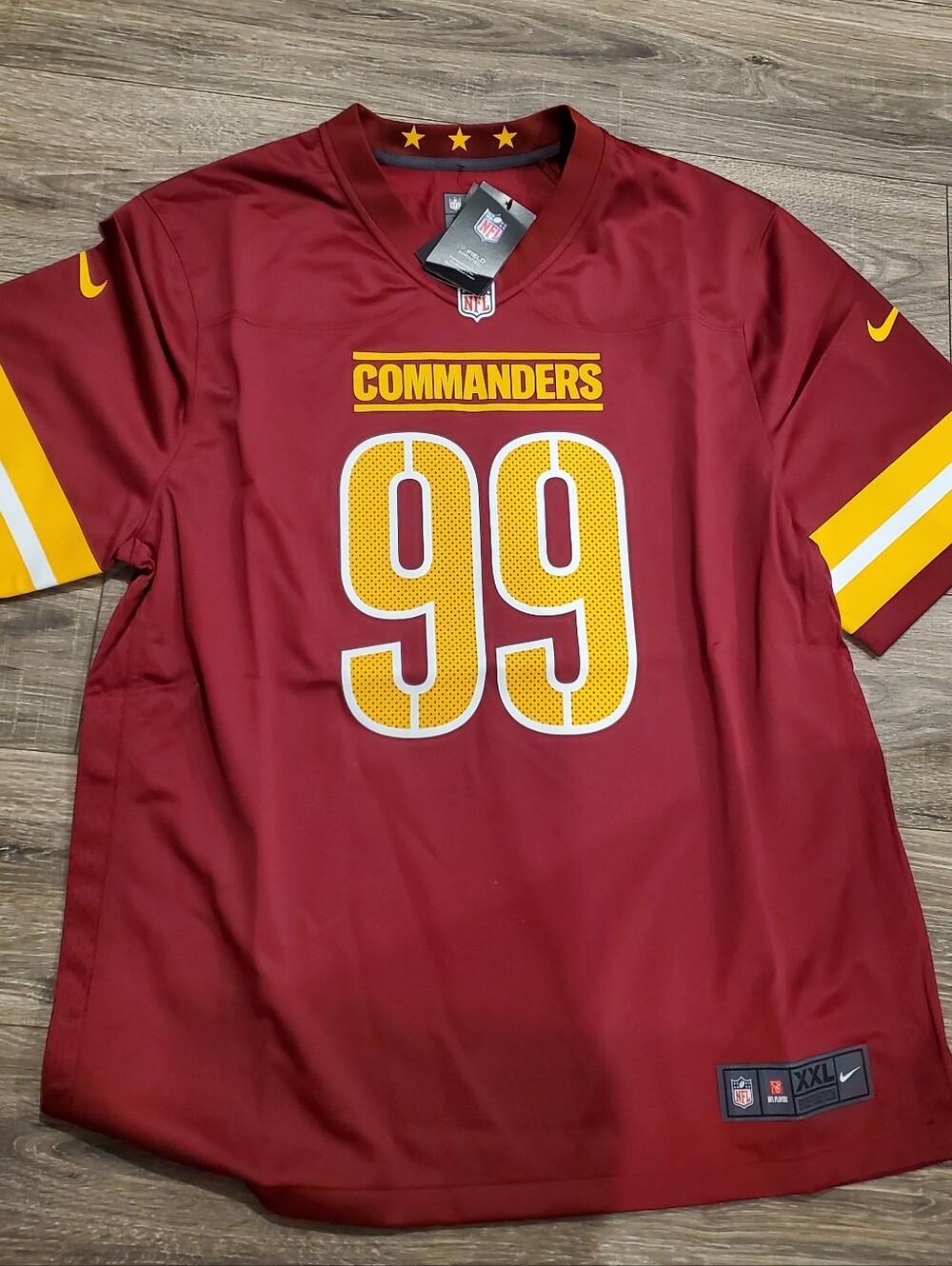 Nike Burgundy and Gold Washington Commanders #99 Jersey Chase Young